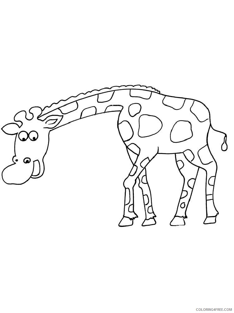 Giraffe Coloring Pages Animal Printable Sheets animals giraffe 15 2021 2383 Coloring4free