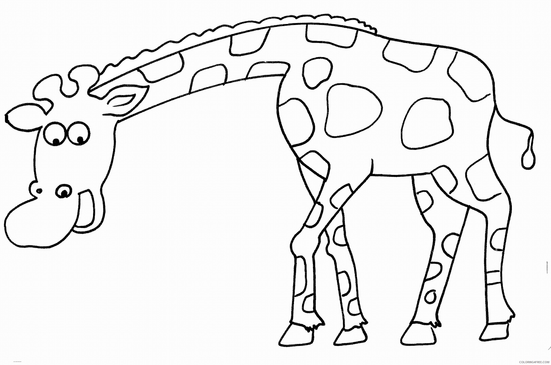 Giraffe Coloring Pages Animal Printable Sheets giraffe_cl_02 2021 2394 Coloring4free