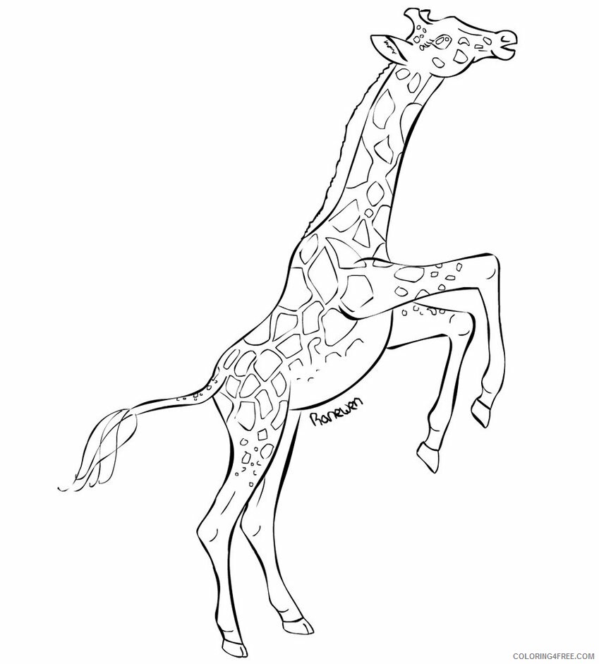 Giraffe Coloring Pages Animal Printable Sheets of a Giraffe 2021 2379 Coloring4free