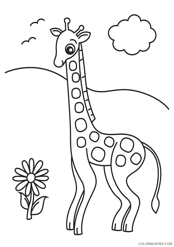 Giraffe Coloring Sheets Animal Coloring Pages Printable 2021 1986 Coloring4free
