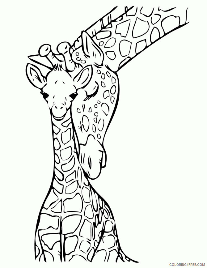 Giraffe Coloring Sheets Animal Coloring Pages Printable 2021 1999 Coloring4free