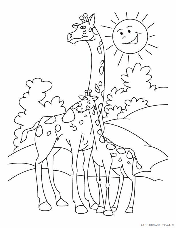 Giraffe Coloring Sheets Animal Coloring Pages Printable 2021 2001 Coloring4free