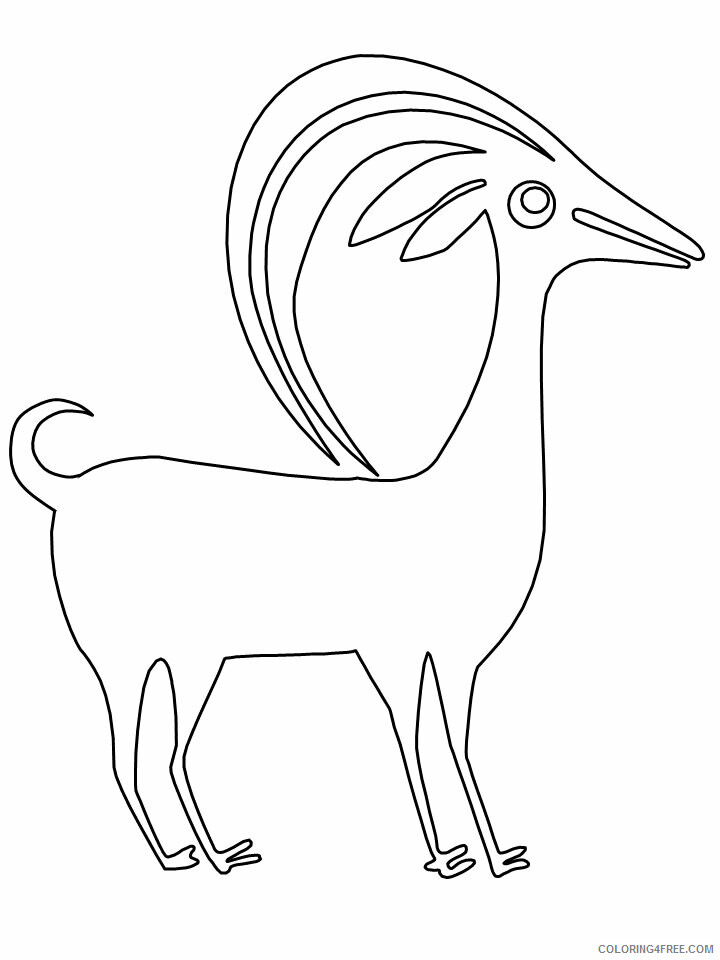 Goat Coloring Pages Animal Printable Sheets aboriginal goat 2021 2433 Coloring4free