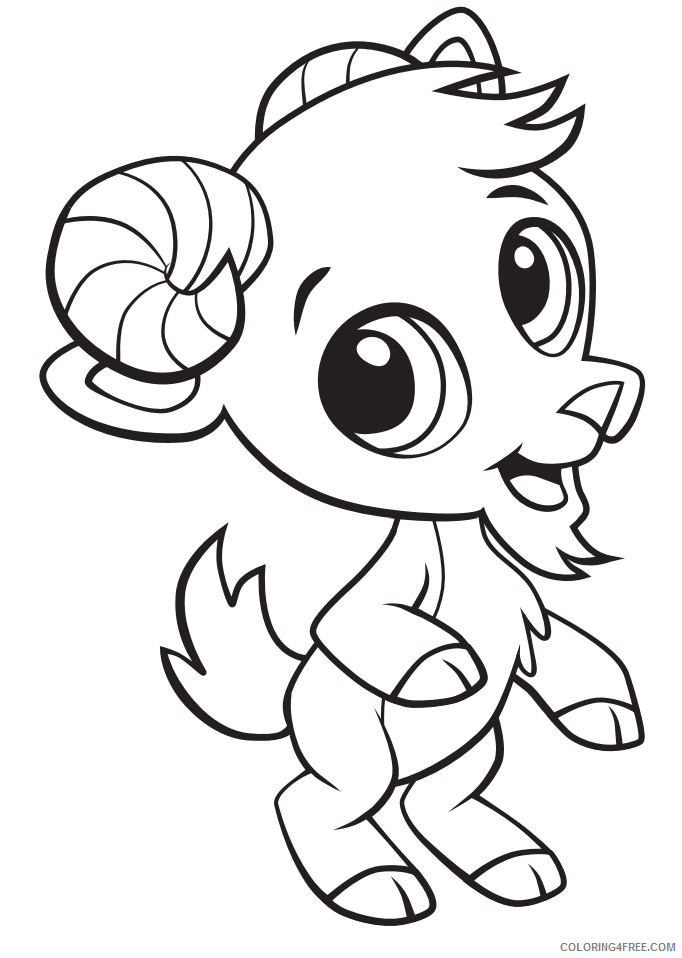 Goat Coloring Pages Animal Printable Sheets goat 2021 2432 Coloring4free