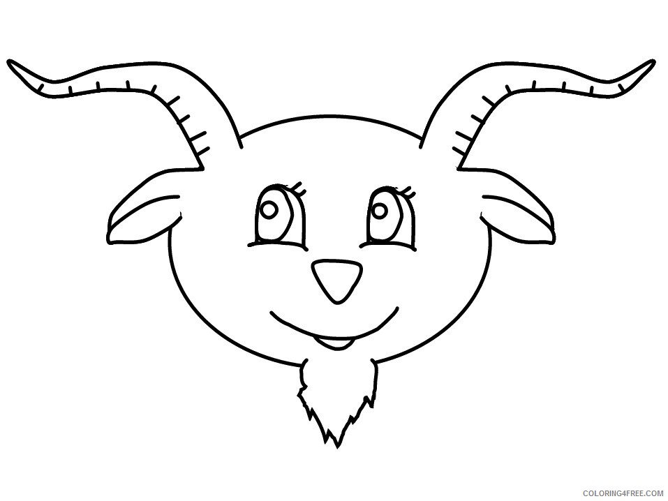Goat Coloring Pages Animal Printable Sheets goat5 2021 2457 Coloring4free