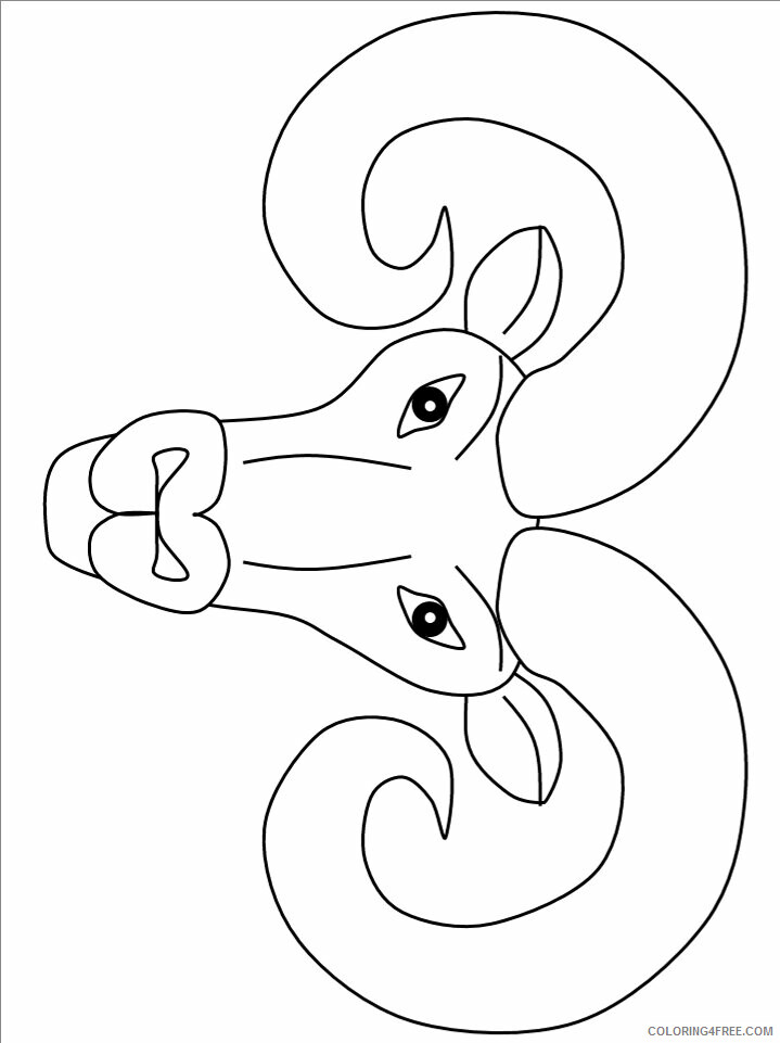 Goat Coloring Pages Animal Printable Sheets goat6 2021 2458 Coloring4free