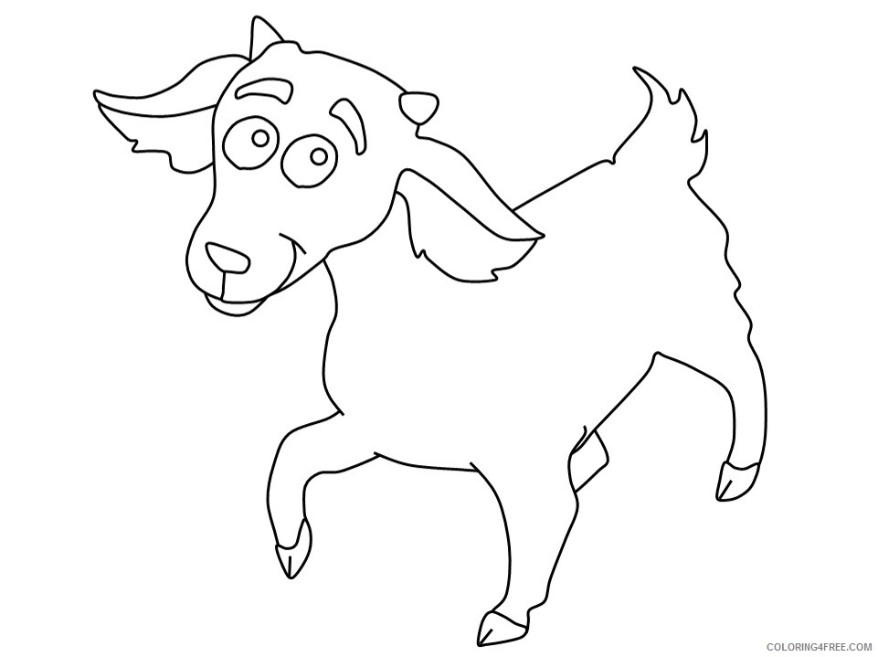 Goat Coloring Pages Animal Printable Sheets goat7 2021 2459 Coloring4free
