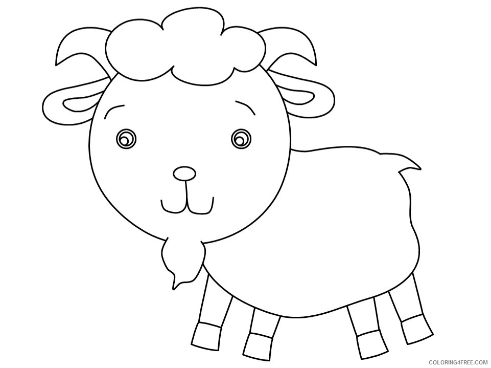 Goat Coloring Pages Animal Printable Sheets goat8 2021 2460 Coloring4free