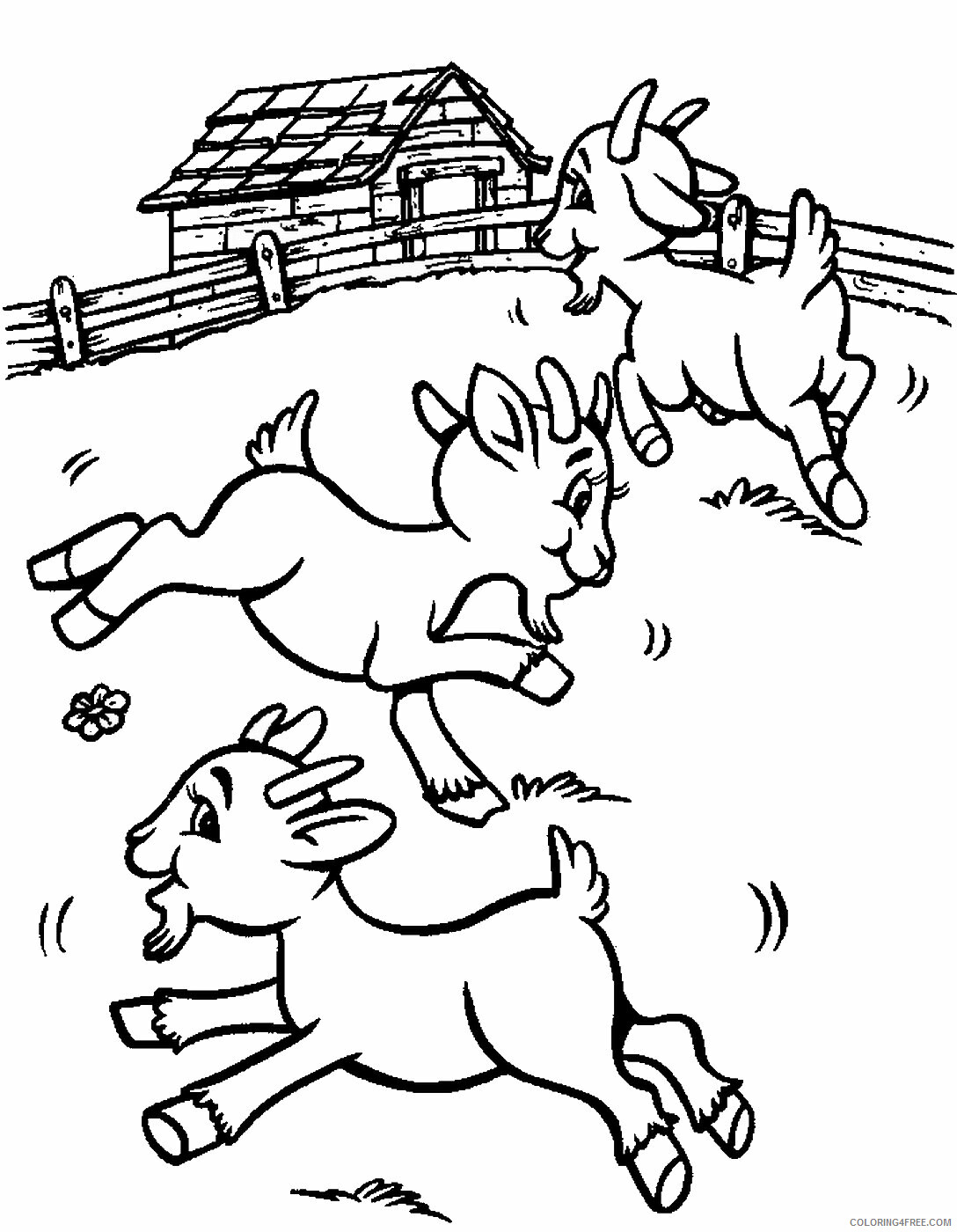 Goat Coloring Pages Animal Printable Sheets goat_cl_04 2021 2449 Coloring4free