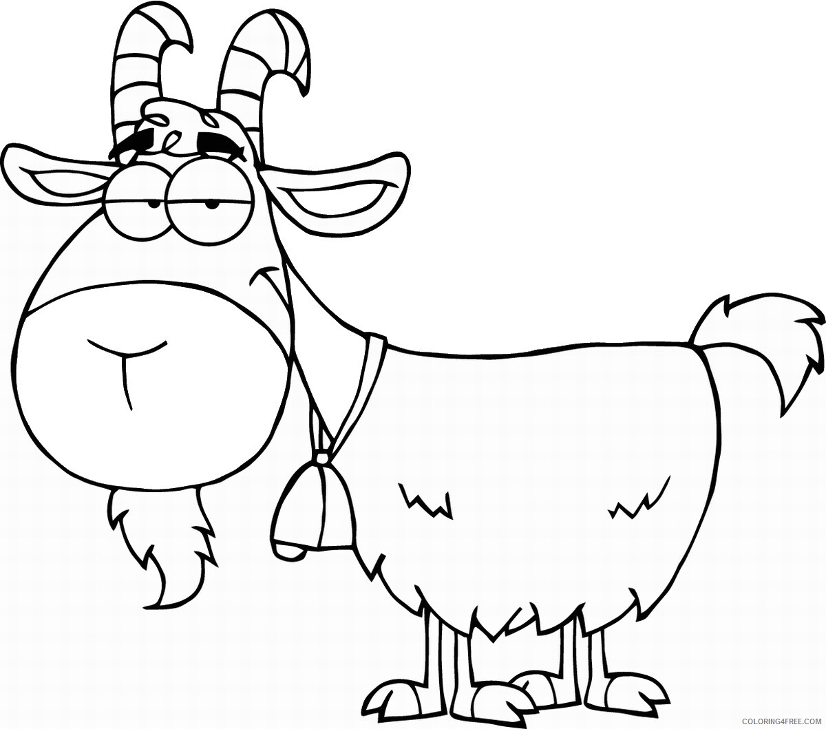 Goat Coloring Pages Animal Printable Sheets goat_cl_16 2021 2453 Coloring4free