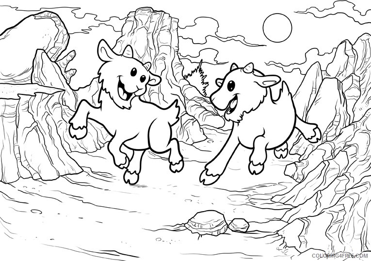 Goat Coloring Sheets Animal Coloring Pages Printable 2021 2042 Coloring4free