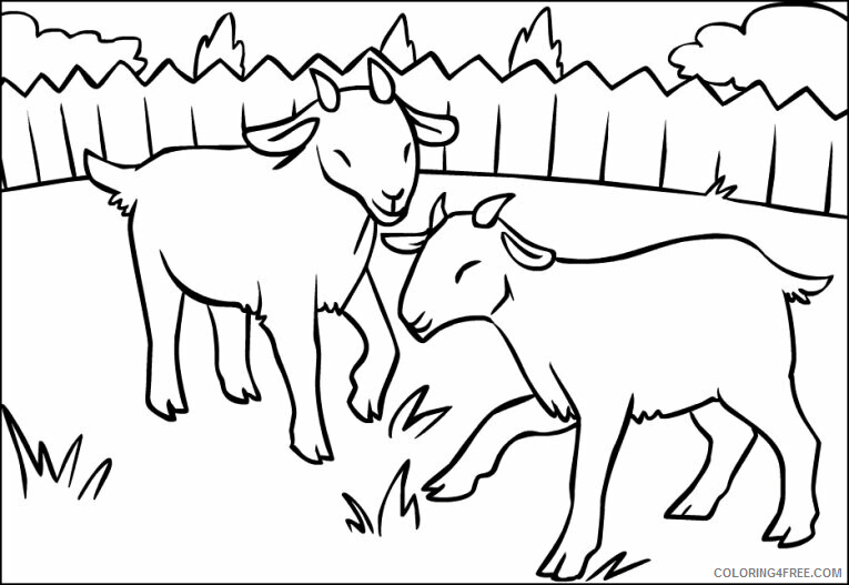 Goat Coloring Sheets Animal Coloring Pages Printable 2021 2074 Coloring4free