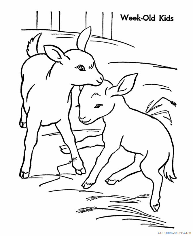 Goat Coloring Sheets Animal Coloring Pages Printable 2021 2085 Coloring4free