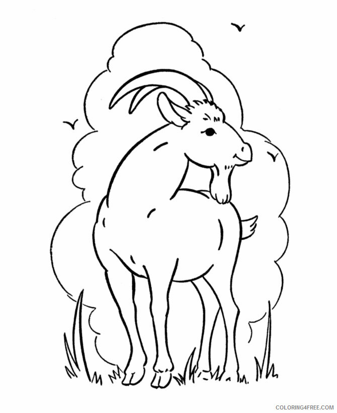 Goat Coloring Sheets Animal Coloring Pages Printable 2021 2091 Coloring4free