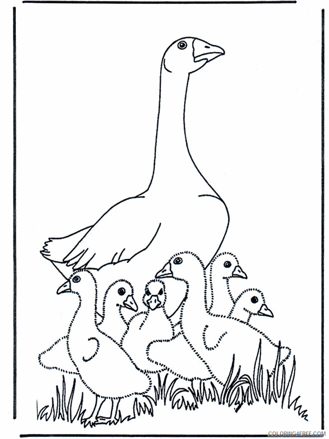 Goose Coloring Sheets Animal Coloring Pages Printable 2021 2095 Coloring4free