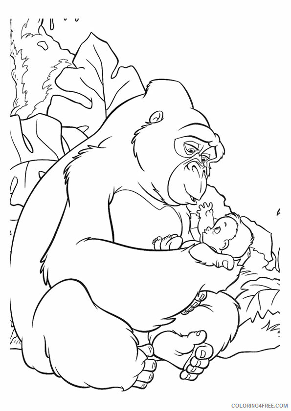 Gorilla Coloring Sheets Animal Coloring Pages Printable 2021 2131 Coloring4free