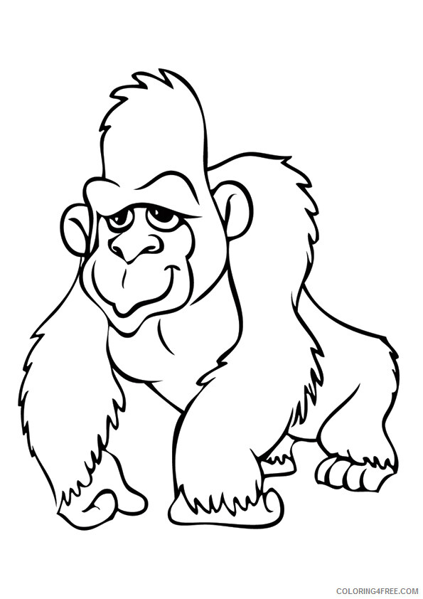 Gorilla Coloring Sheets Animal Coloring Pages Printable 2021 2133 Coloring4free