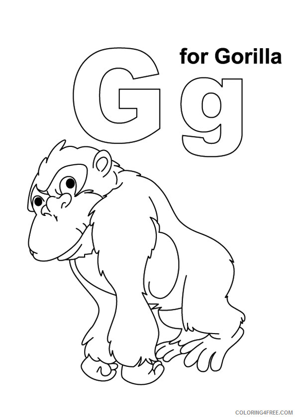 Gorilla Coloring Sheets Animal Coloring Pages Printable 2021 2135 Coloring4free