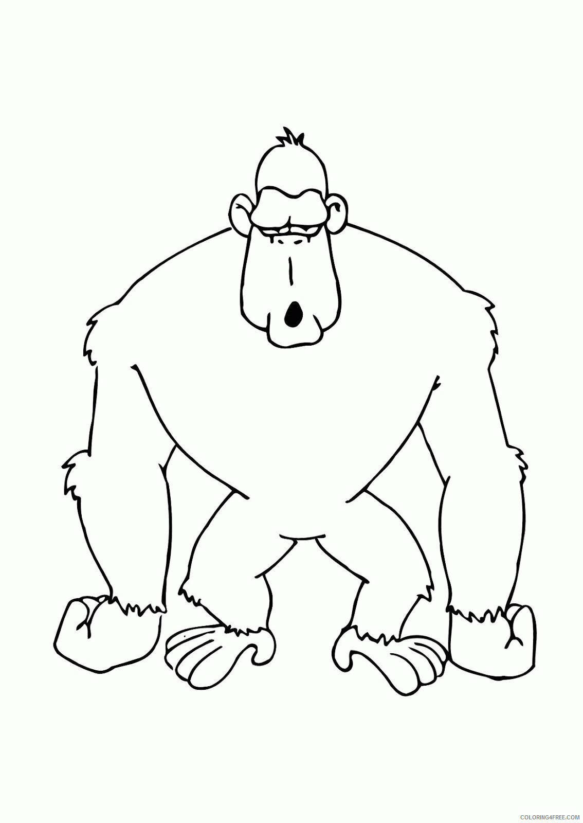 Gorilla Coloring Sheets Animal Coloring Pages Printable 2021 2136 Coloring4free