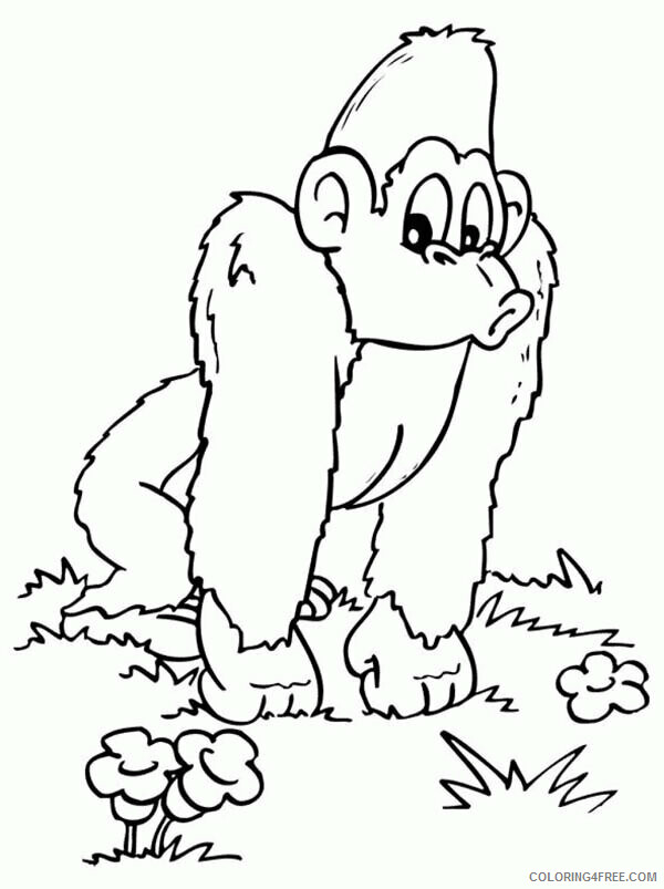 Gorilla Coloring Sheets Animal Coloring Pages Printable 2021 2138 Coloring4free