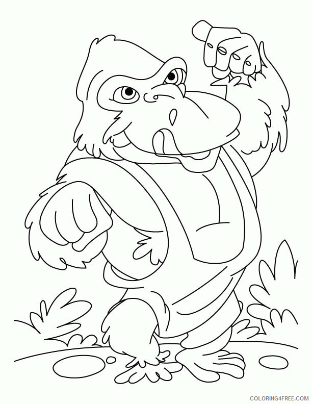 Gorilla Coloring Sheets Animal Coloring Pages Printable 2021 2142 Coloring4free