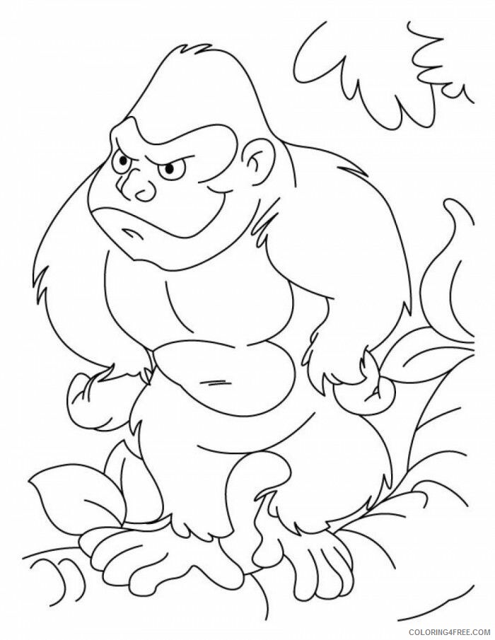 Gorilla Coloring Sheets Animal Coloring Pages Printable 2021 2144 Coloring4free