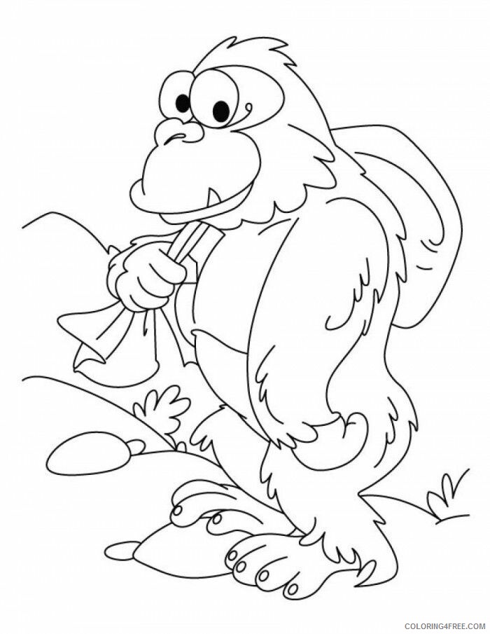 Gorilla Coloring Sheets Animal Coloring Pages Printable 2021 2145 Coloring4free