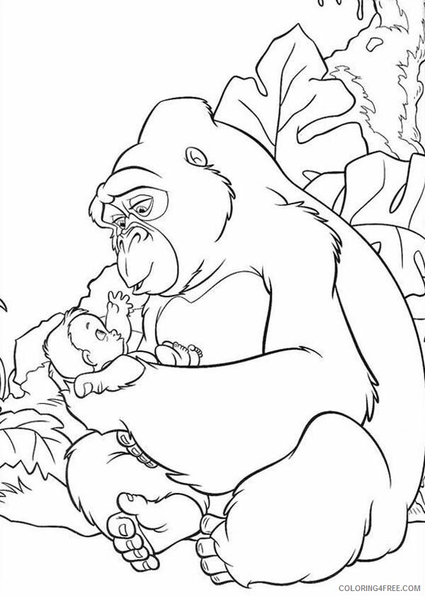 Gorilla Coloring Sheets Animal Coloring Pages Printable 2021 2146 Coloring4free