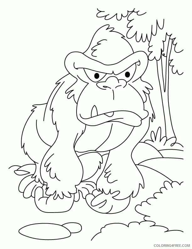 Gorilla Coloring Sheets Animal Coloring Pages Printable 2021 2147 Coloring4free