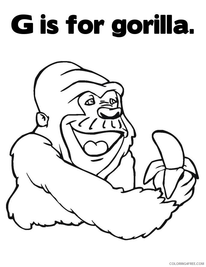 Gorilla Coloring Sheets Animal Coloring Pages Printable 2021 2150 Coloring4free