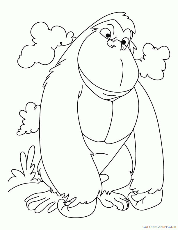 Gorilla Coloring Sheets Animal Coloring Pages Printable 2021 2158 Coloring4free