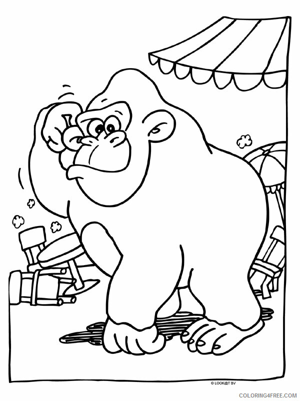 Gorilla Coloring Sheets Animal Coloring Pages Printable 2021 2160 Coloring4free