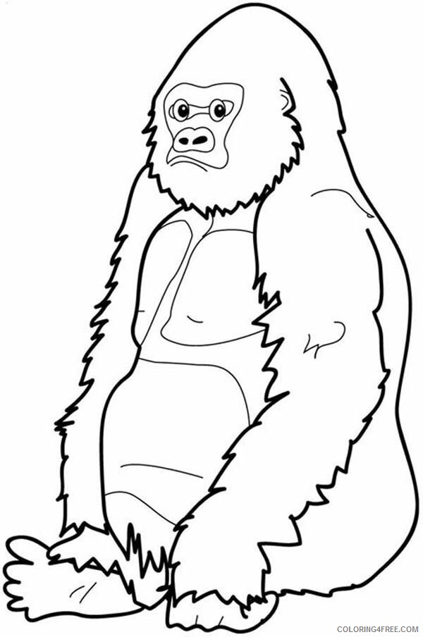 Gorilla Coloring Sheets Animal Coloring Pages Printable 2021 2161 Coloring4free