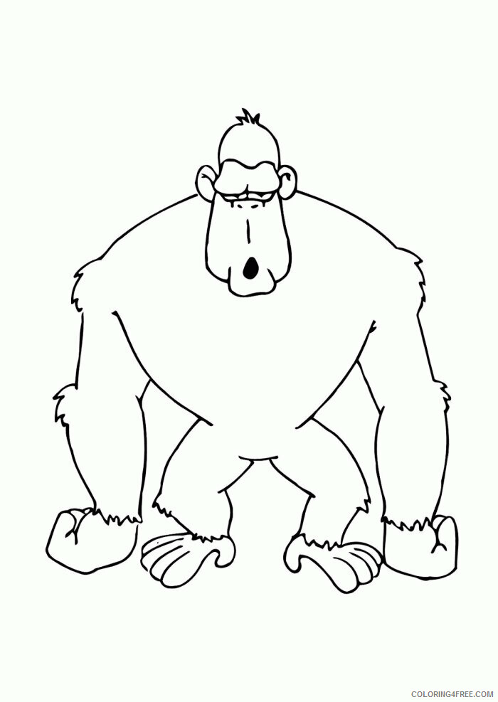 Gorilla Coloring Sheets Animal Coloring Pages Printable 2021 2162 Coloring4free
