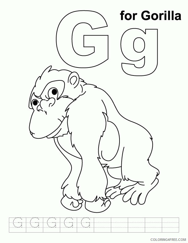 Gorilla Coloring Sheets Animal Coloring Pages Printable 2021 2164 Coloring4free
