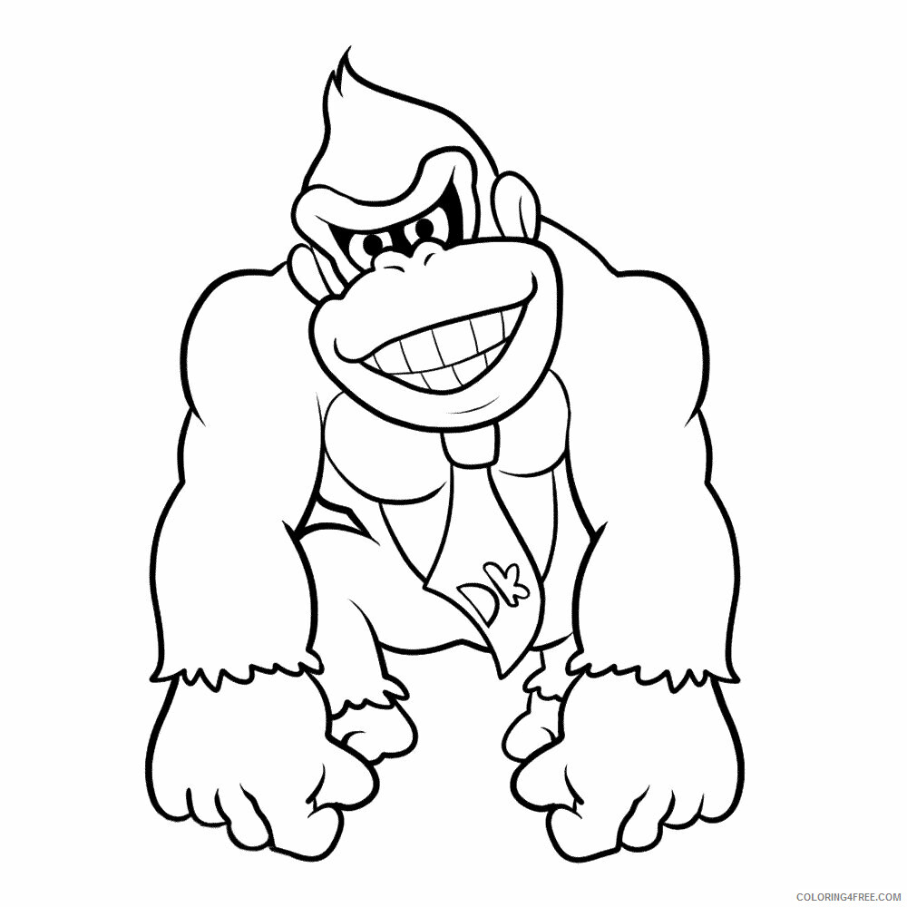 Gorilla Coloring Sheets Animal Coloring Pages Printable 2021 2165 Coloring4free