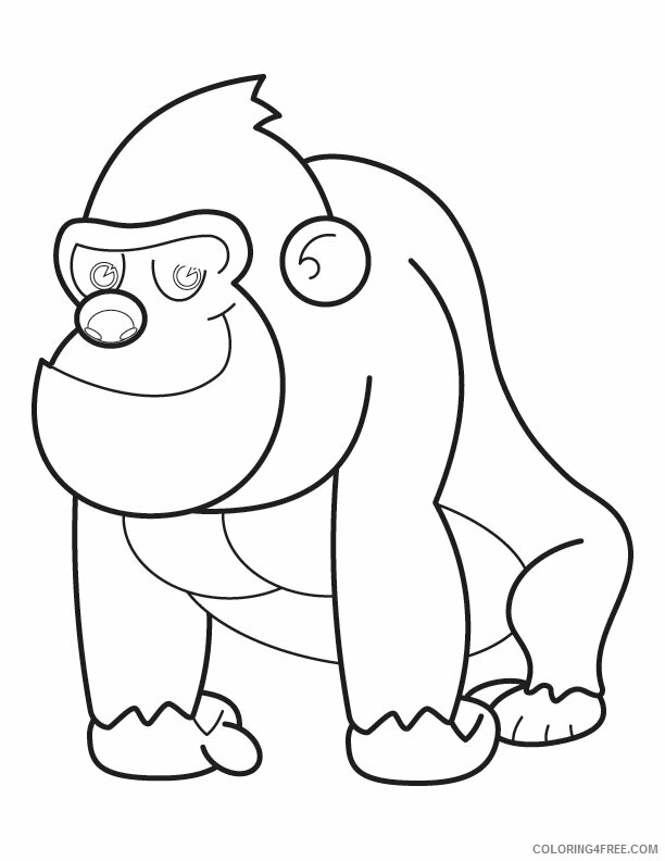 Gorilla Coloring Sheets Animal Coloring Pages Printable 2021 2166 Coloring4free