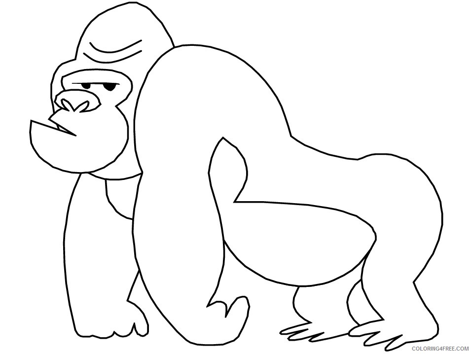 Gorilla Coloring Sheets Animal Coloring Pages Printable 2021 2167 Coloring4free