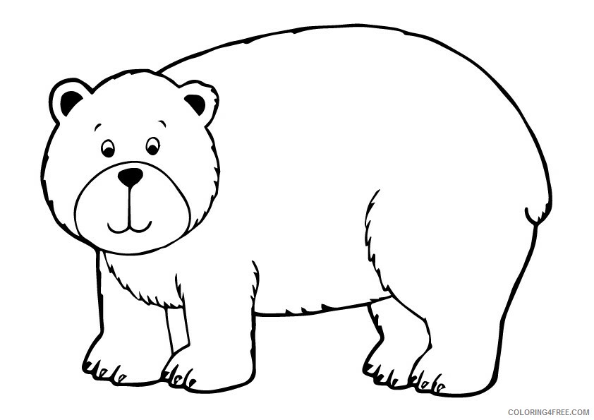 Grizzly Bear Coloring Sheets Animal Coloring Pages Printable 2021 2191 Coloring4free