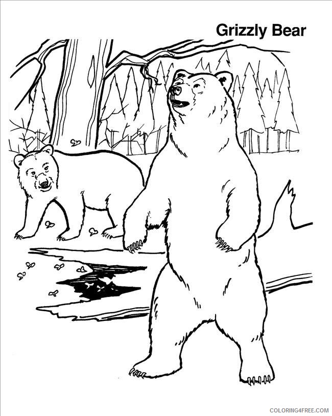 Grizzly Bear Coloring Sheets Animal Coloring Pages Printable 2021 2192 Coloring4free