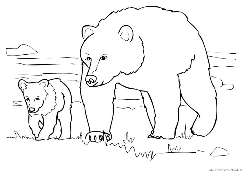 Grizzly Bear Coloring Sheets Animal Coloring Pages Printable 2021 2197 Coloring4free