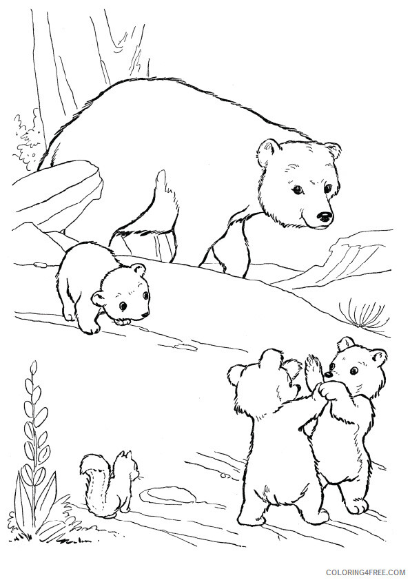 Grizzly Bear Coloring Sheets Animal Coloring Pages Printable 2021 2201 Coloring4free