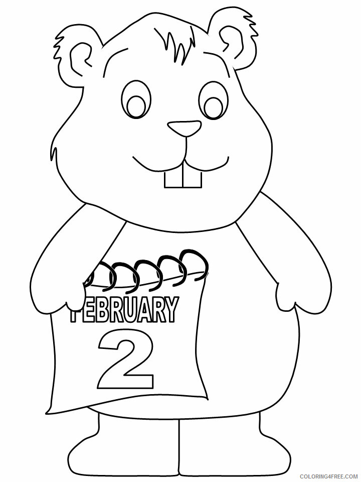 Groundhog Coloring Pages Animal Printable Sheets 12 2021 2526 Coloring4free