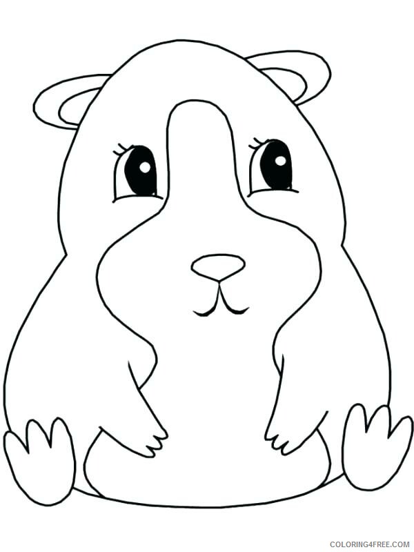 Guinea Pig Coloring Pages Animal Printable Sheets Guinea Pig 2021 2542 Coloring4free