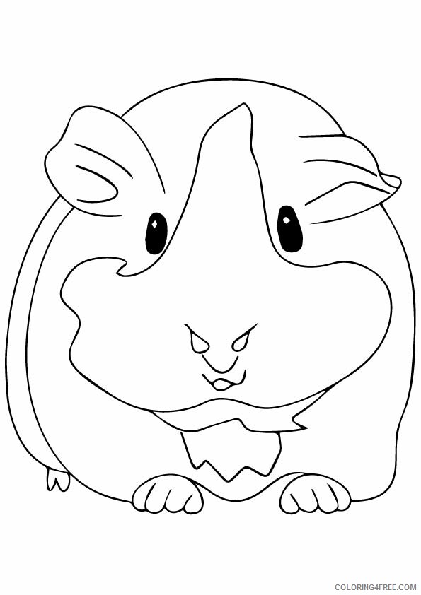 Guinea Pig Coloring Sheets Animal Coloring Pages Printable 2021 2211 Coloring4free