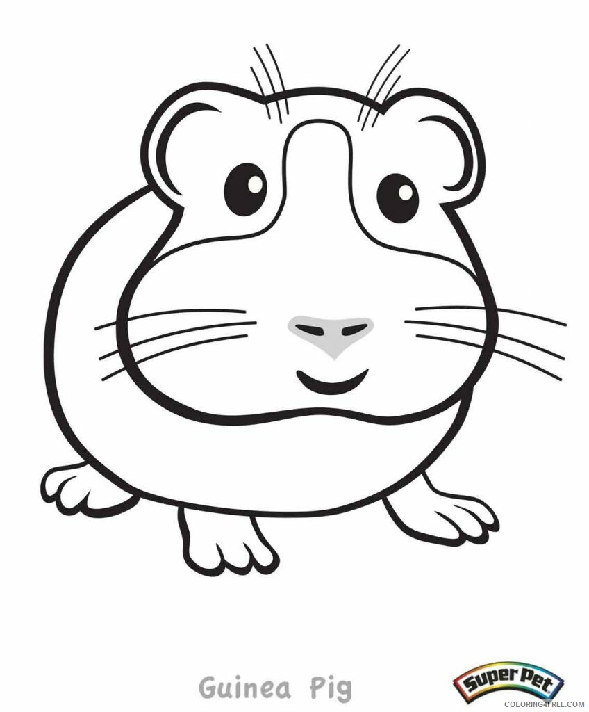 Guinea Pig Coloring Sheets Animal Coloring Pages Printable 2021 2222 Coloring4free