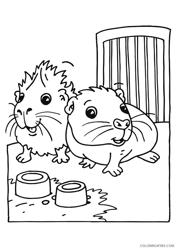Guinea Pig Coloring Sheets Animal Coloring Pages Printable 2021 2231 Coloring4free