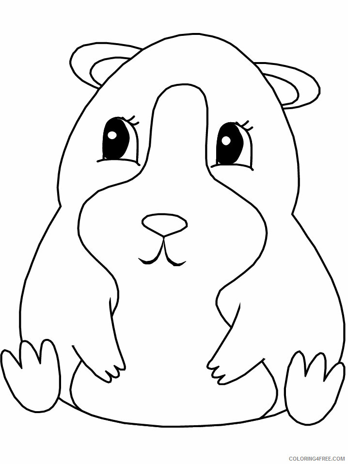 Hamster Coloring Pages Animal Printable Sheets 2 2021 2555 Coloring4free