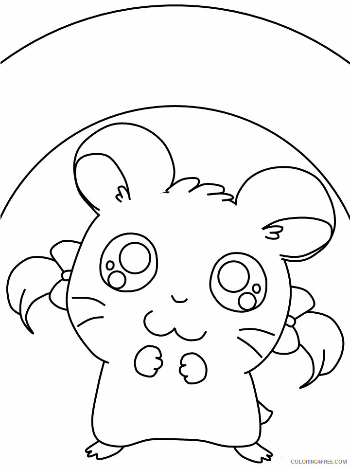 Hamster Coloring Pages Animal Printable Sheets 7 2021 2560 Coloring4free