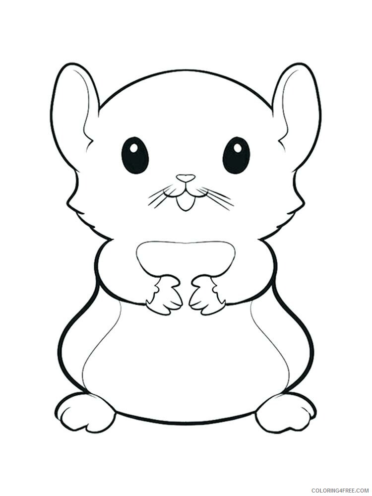 Hamster Coloring Pages Animal Printable Sheets Adorable Hamster 2021 2561 Coloring4free